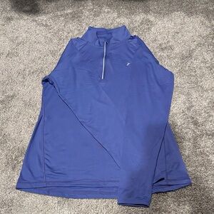 Blue Quarter-Zip Athletic Pullover